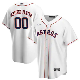 mens nike white houston astros home pick a player retired r